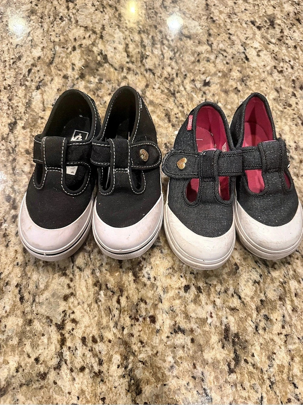 Vans Kids Maryjane’s Black & White Sneakers 8 & 8.5